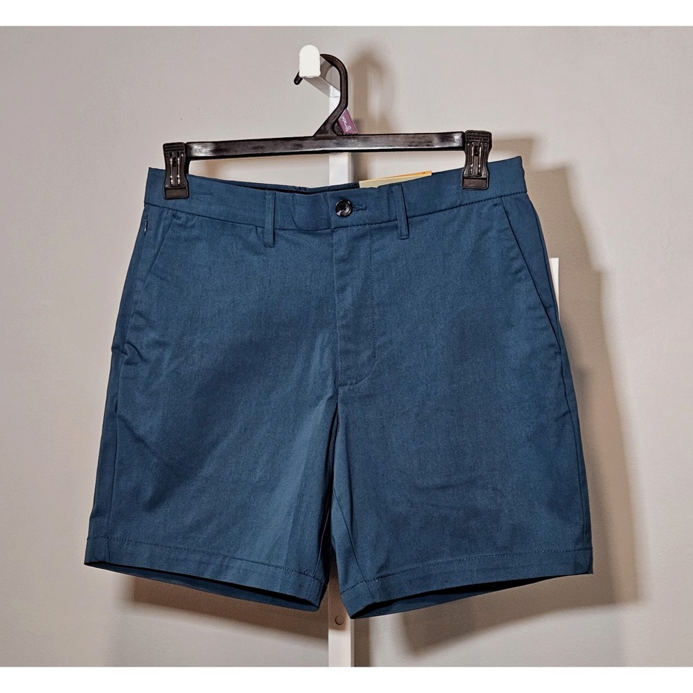 NWT Goodfellow & Co Men's Tech Shorts Size 32 Teal Quick Dry 7" Inseam Stretch
